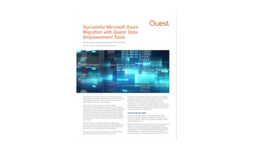 Succesvolle Microsoft Azure -migratie met tools voor Quest® Data Empowerment